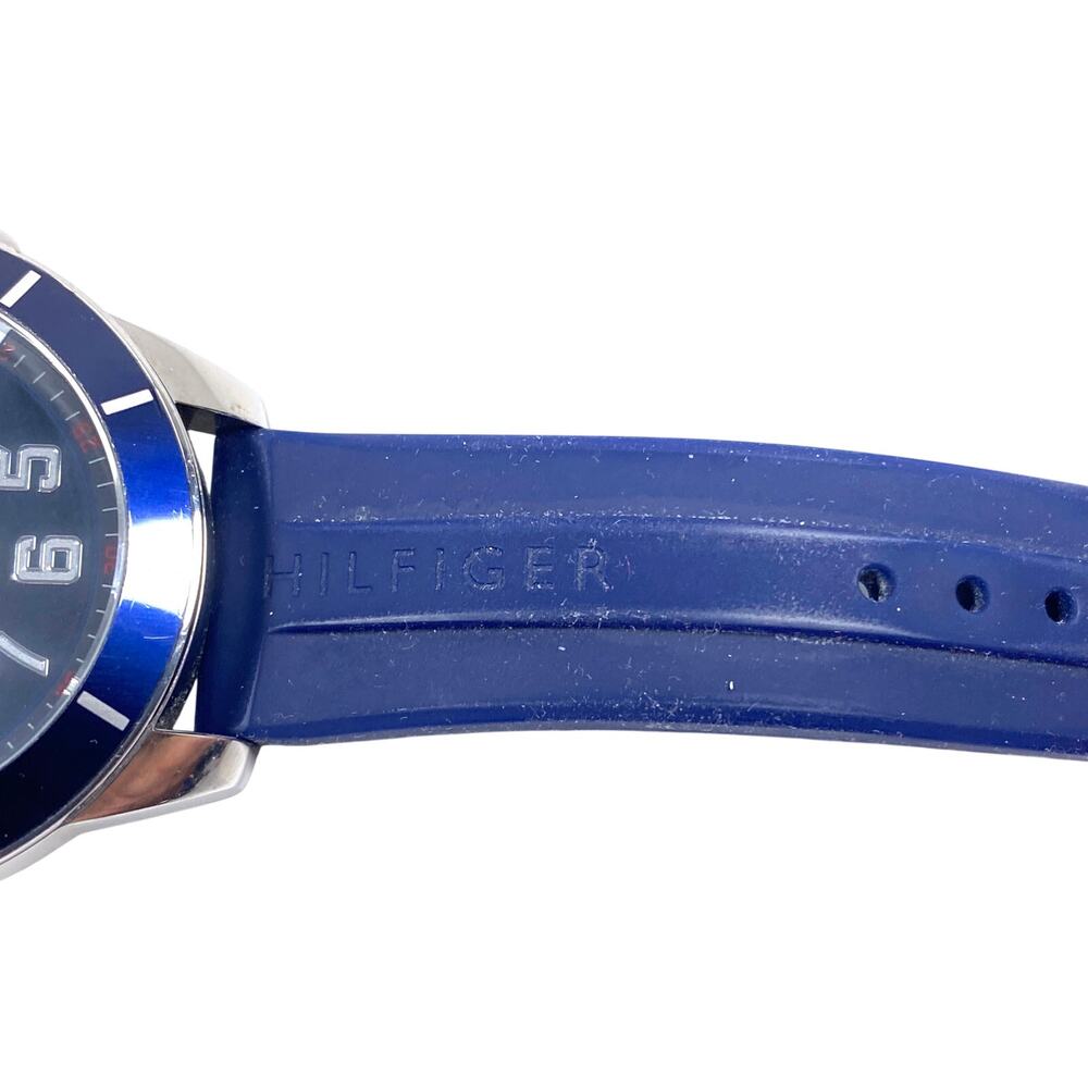 Tommy Hilfiger Mens Watch Blue Dial Quartz Date 30M Sport Nautical Americana - Picture 5 of 6